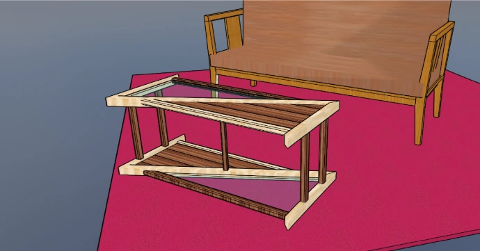 Z Shaped coffee table