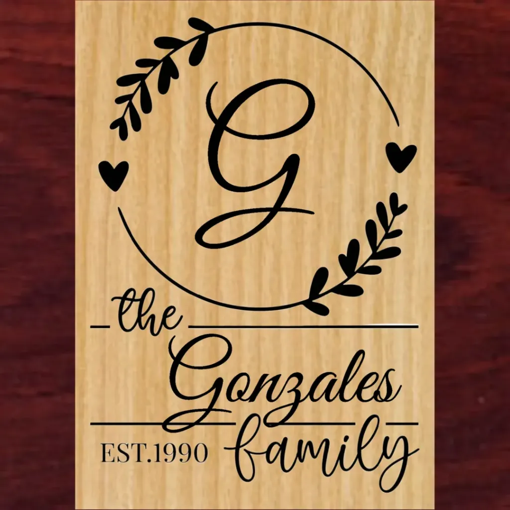 [FMMGS36] Family Monogram-Sign-36